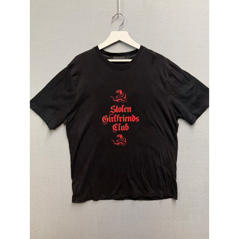 Y2K Stolen Girlfriends Club L Snake Graphic T Shirt Single Stitch Goth Punk